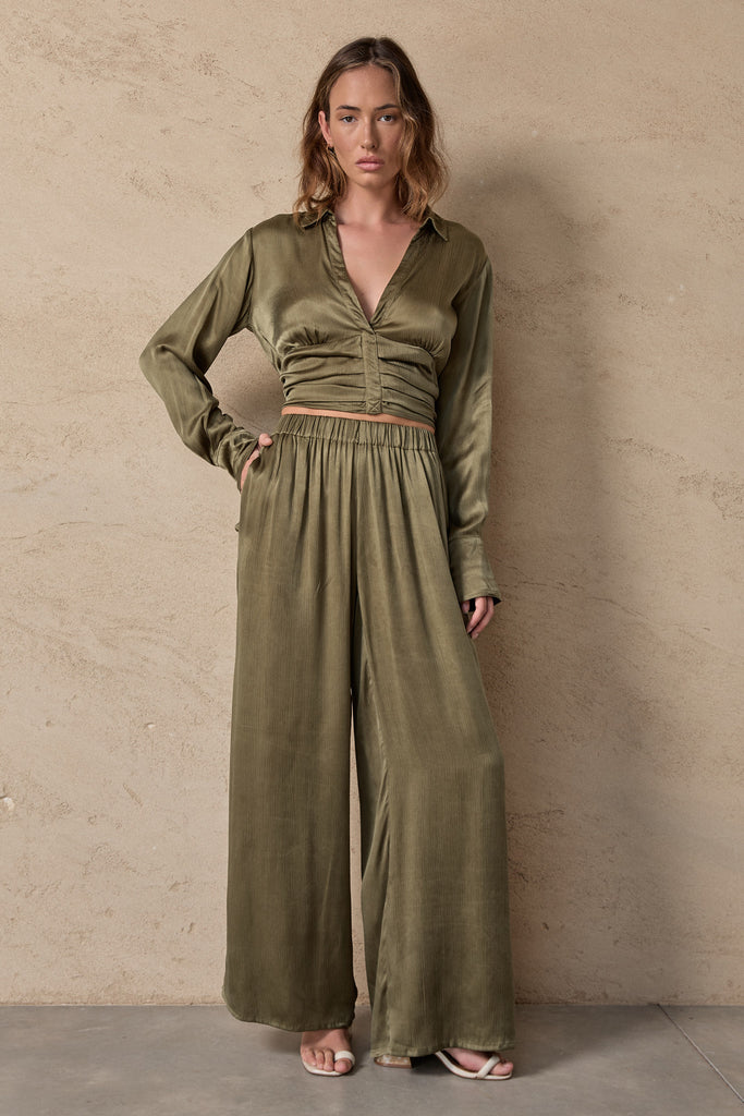 PROMISE PANT - OLIVE BRUNCH