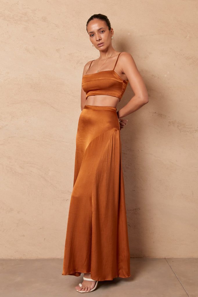 IRIANNA SKIRT - TOFFEE