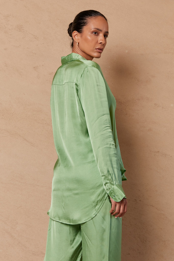 AMELIE SHIRT - GREEN MATCHA