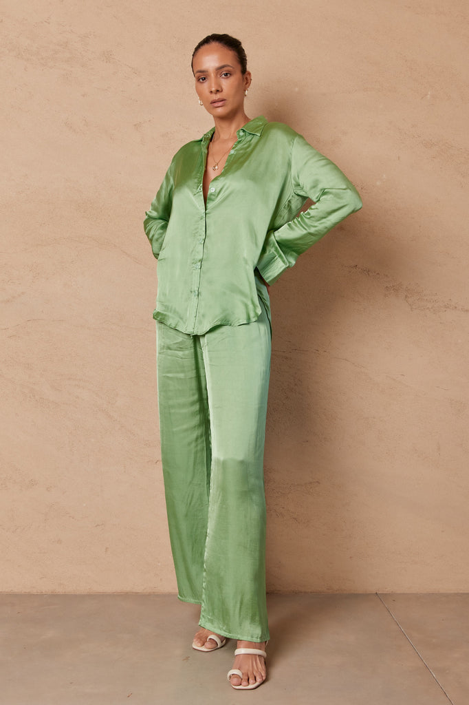 AMELIE SHIRT - GREEN MATCHA