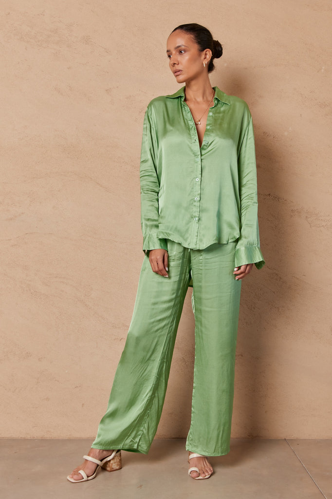 AMELIE SHIRT - GREEN MATCHA
