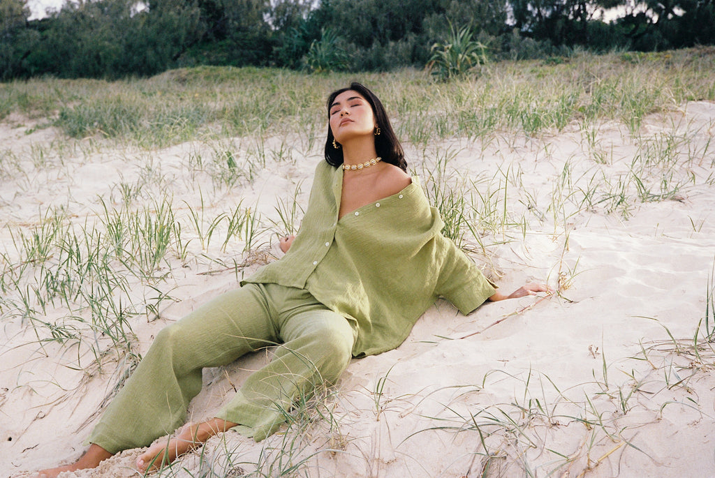 VERANO PANT - GREEN MATCHA