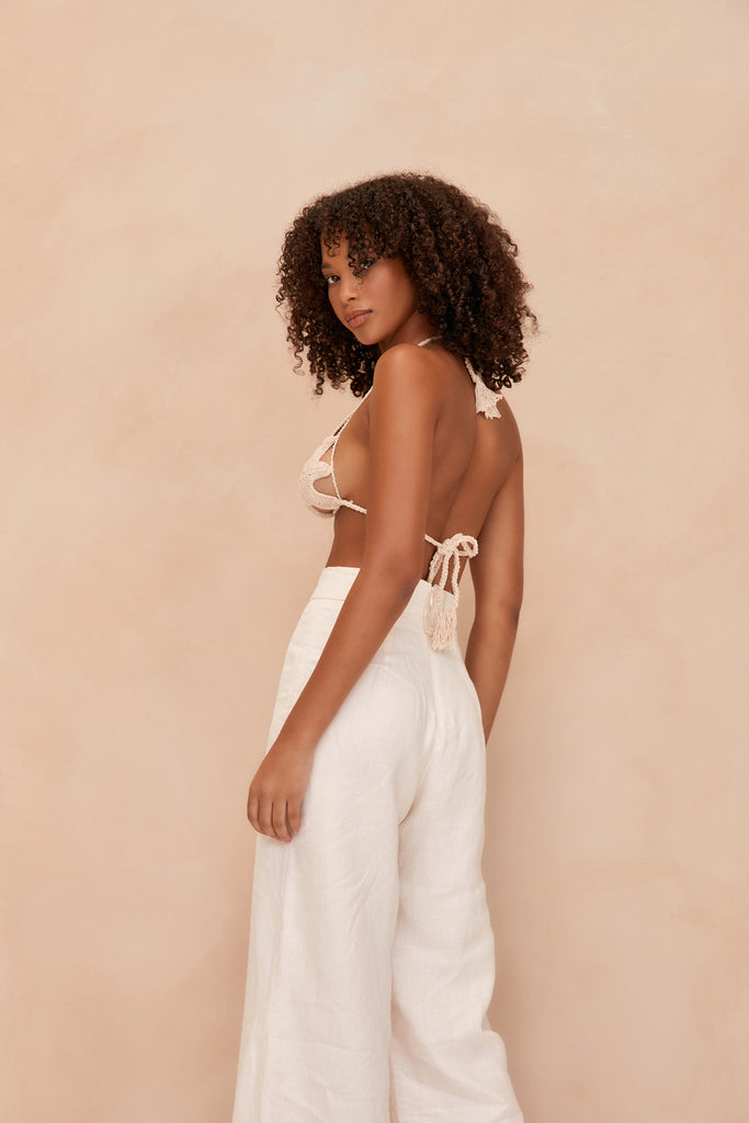 MILLY CROCHET TOP - ENCRU
