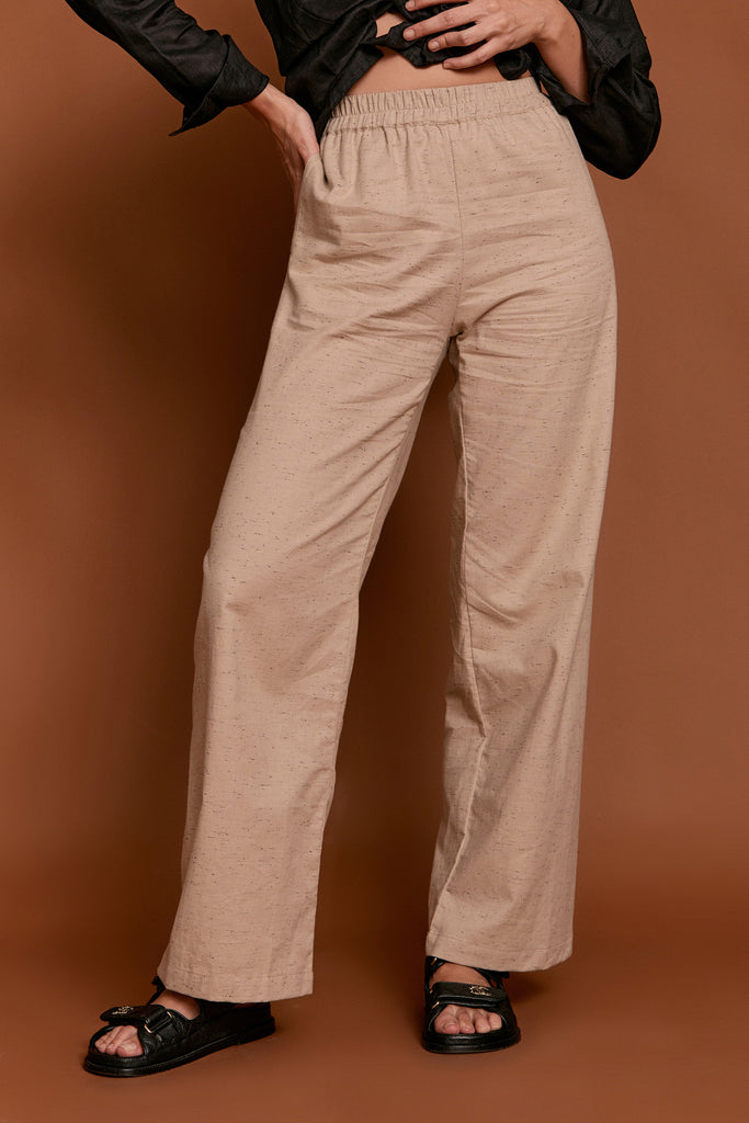 ALEXA PANT NATURAL / BLACK DOT