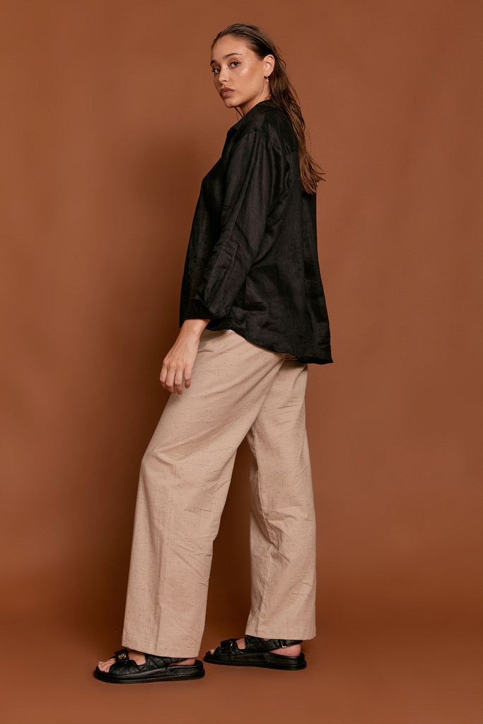 ALEXA PANT NATURAL / BLACK DOT