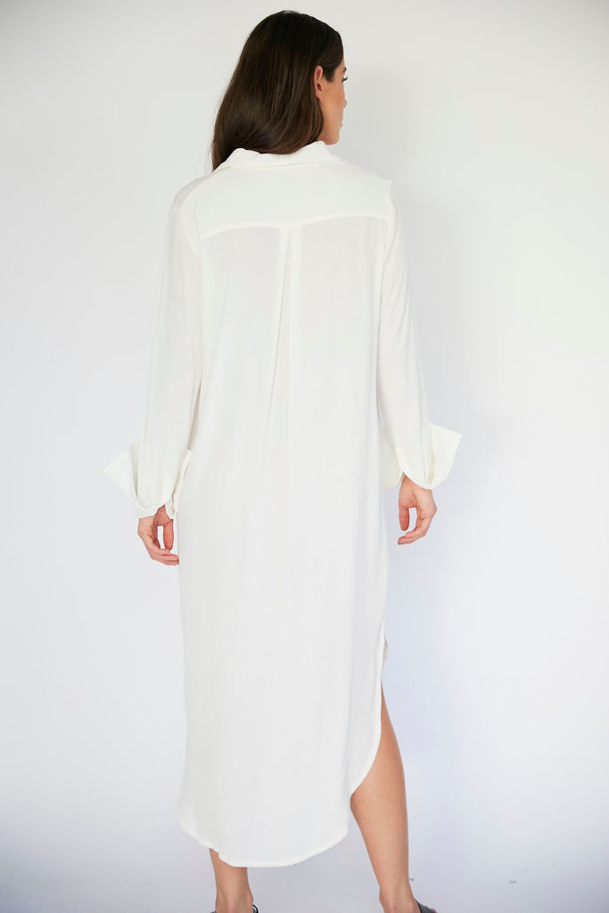 EDDIE SHIRT DRESS - IVORY