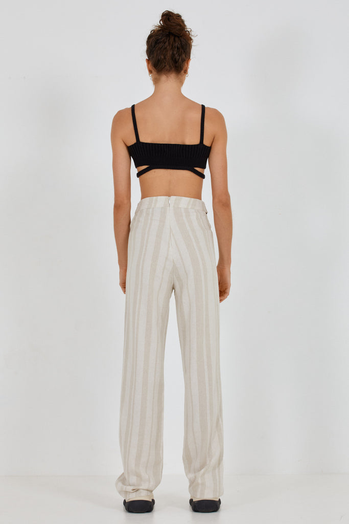 MELODY PANT - NATURAL STRIPE