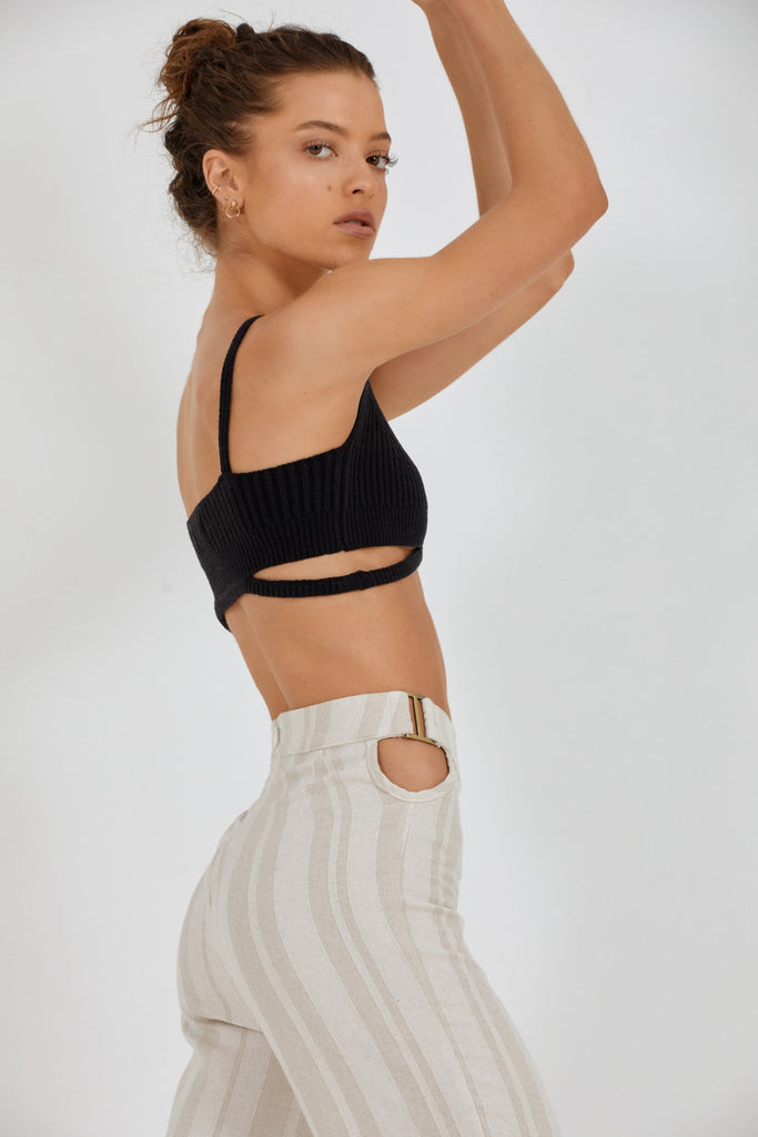 MELODY PANT - NATURAL STRIPE
