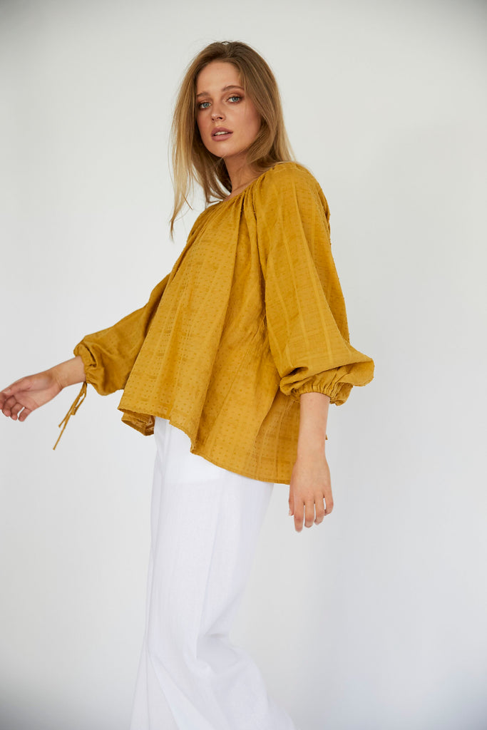 DAPHINE BLOUSE - OCHRE