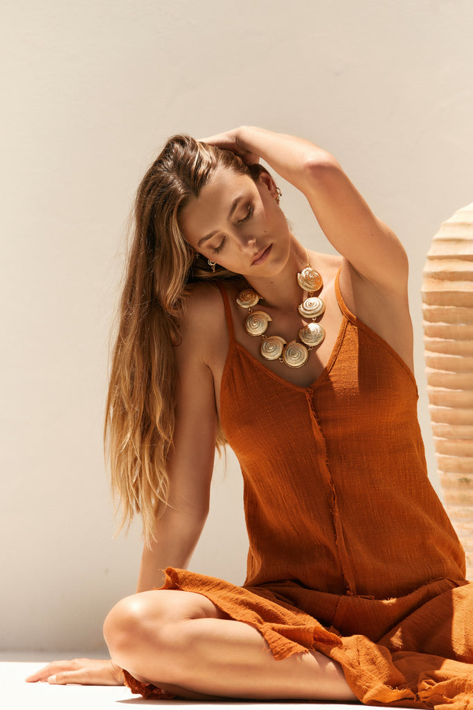 JASMINE DRESS - ORANGE CLAY