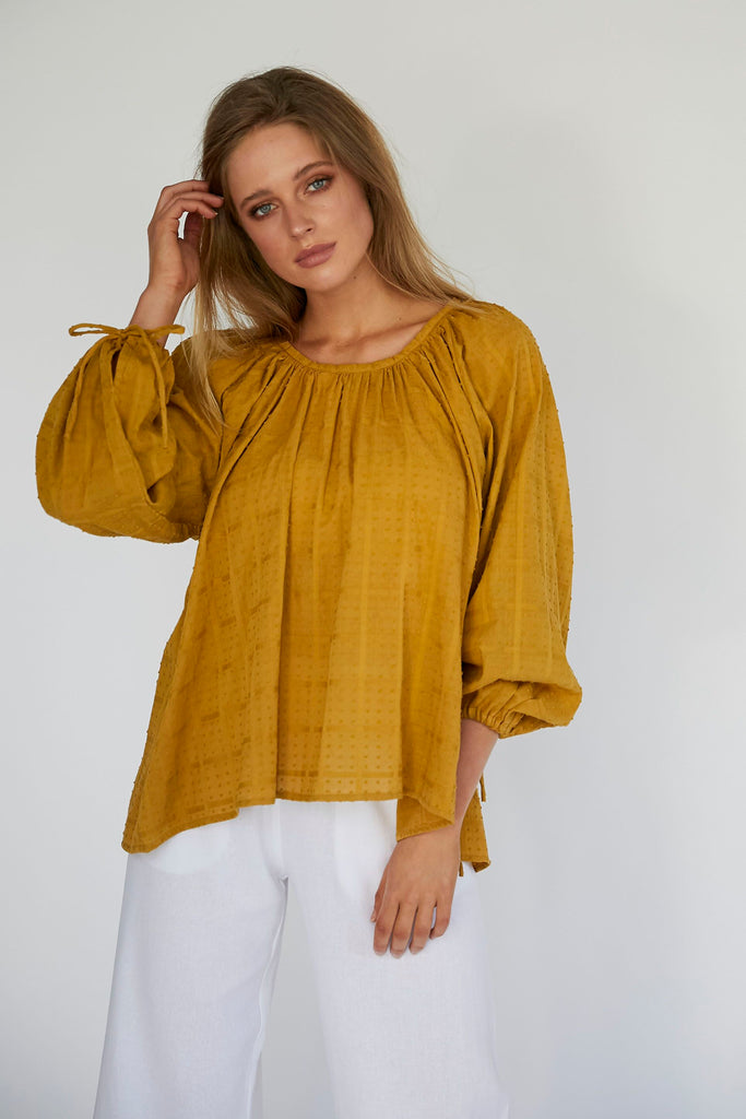 DAPHINE BLOUSE - OCHRE