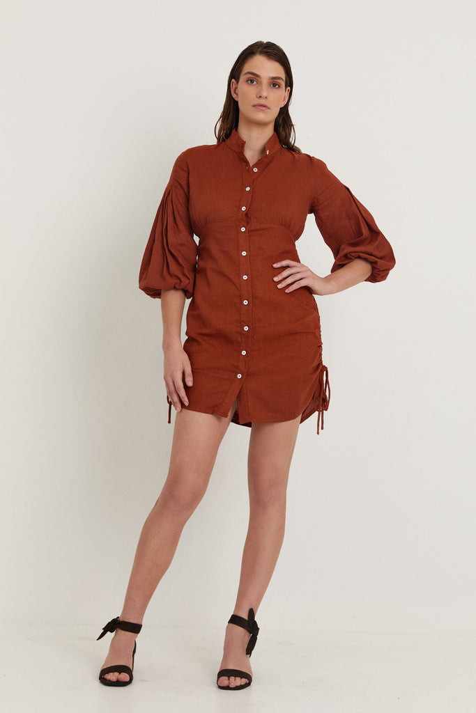BLAIR DRESS - RED CLAY