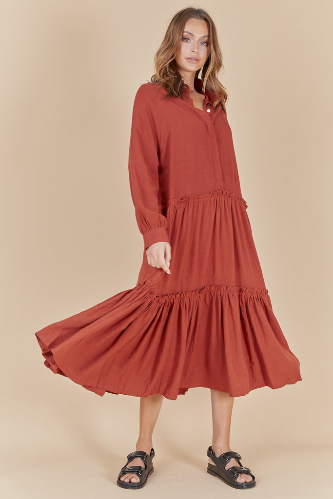 ISADORE DRESS - TANGERINE