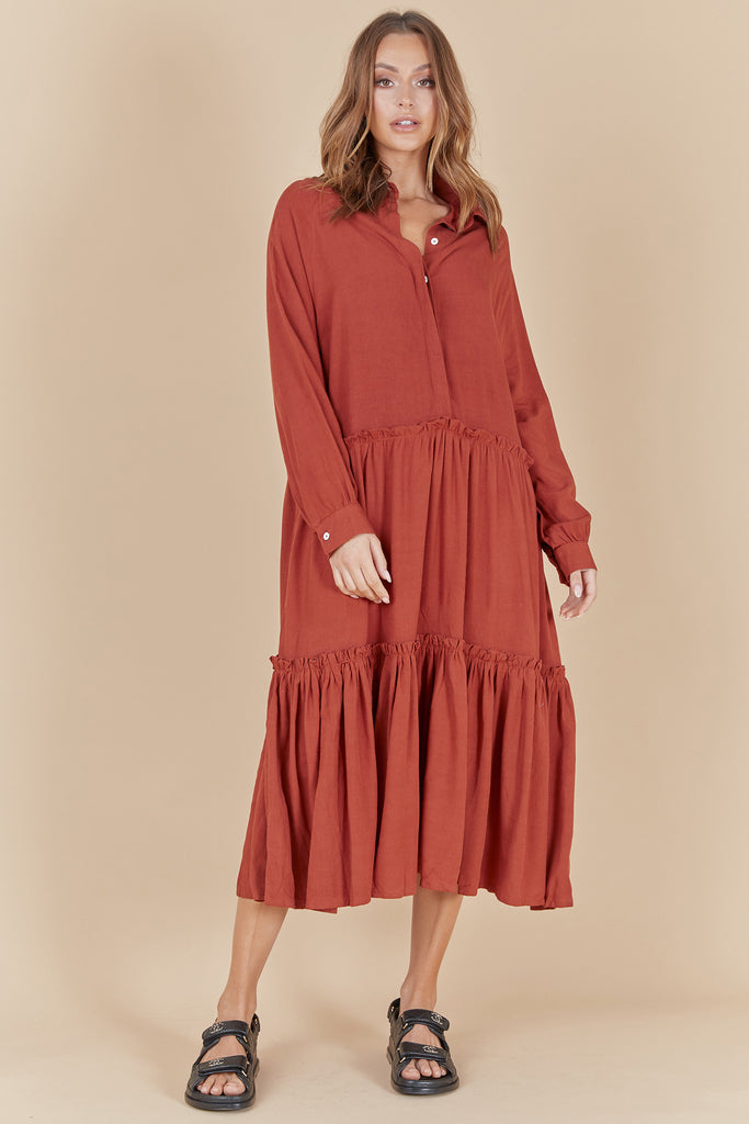 ISADORE DRESS - TANGERINE