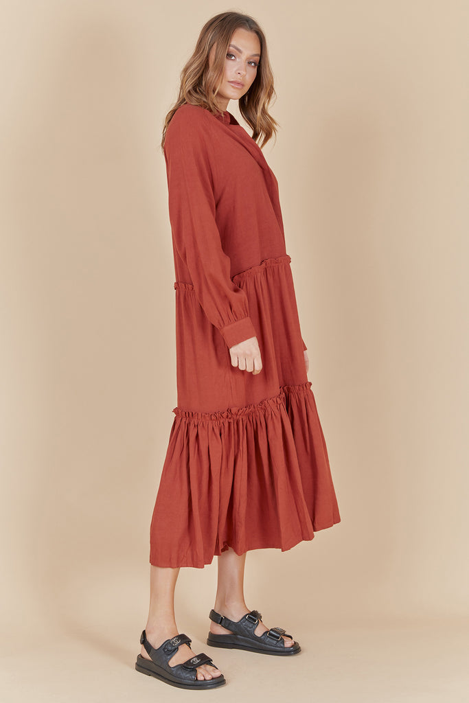 ISADORE DRESS - TANGERINE