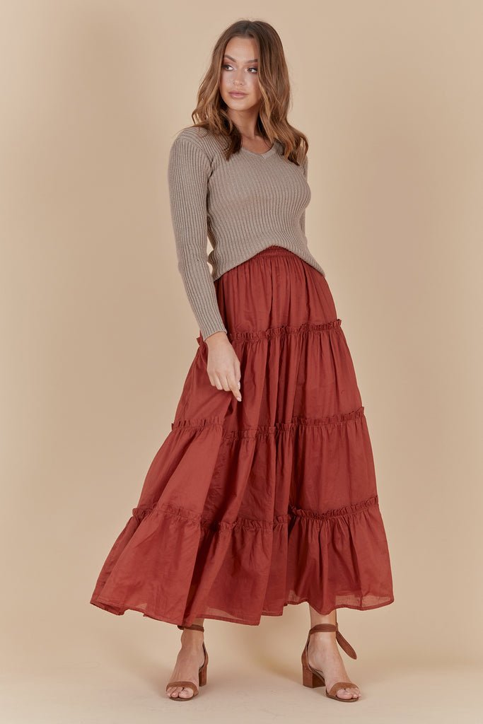 MELROSE MAX SKIRT - TANGERINE
