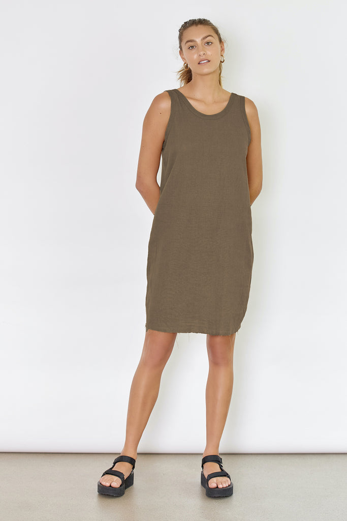 DRIFTER DRESS - DARK ALMOND