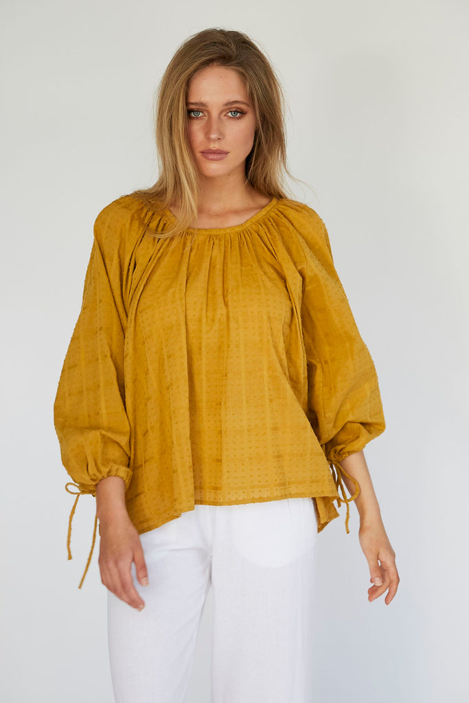 DAPHINE BLOUSE - OCHRE