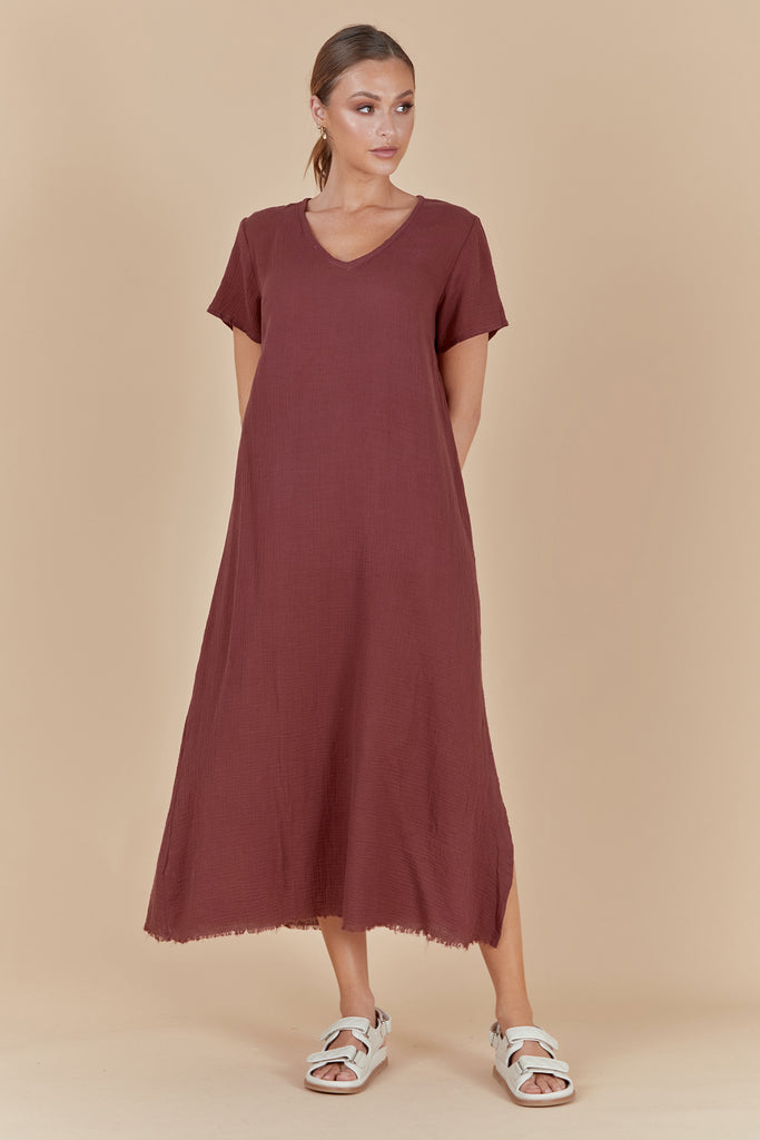 WILDFLOWER DRESS - RED BERRY