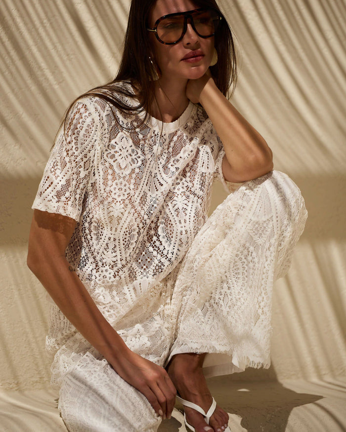 ELLA LACE TOP - WHITE