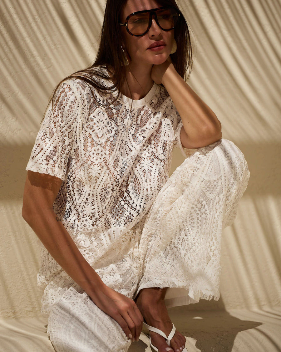 ELLA LACE TOP - WHITE