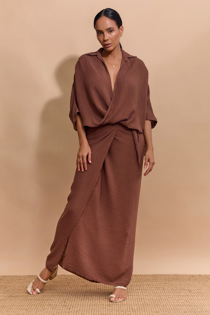SANCIA SKIRT/SARONG - CHOCOLATE