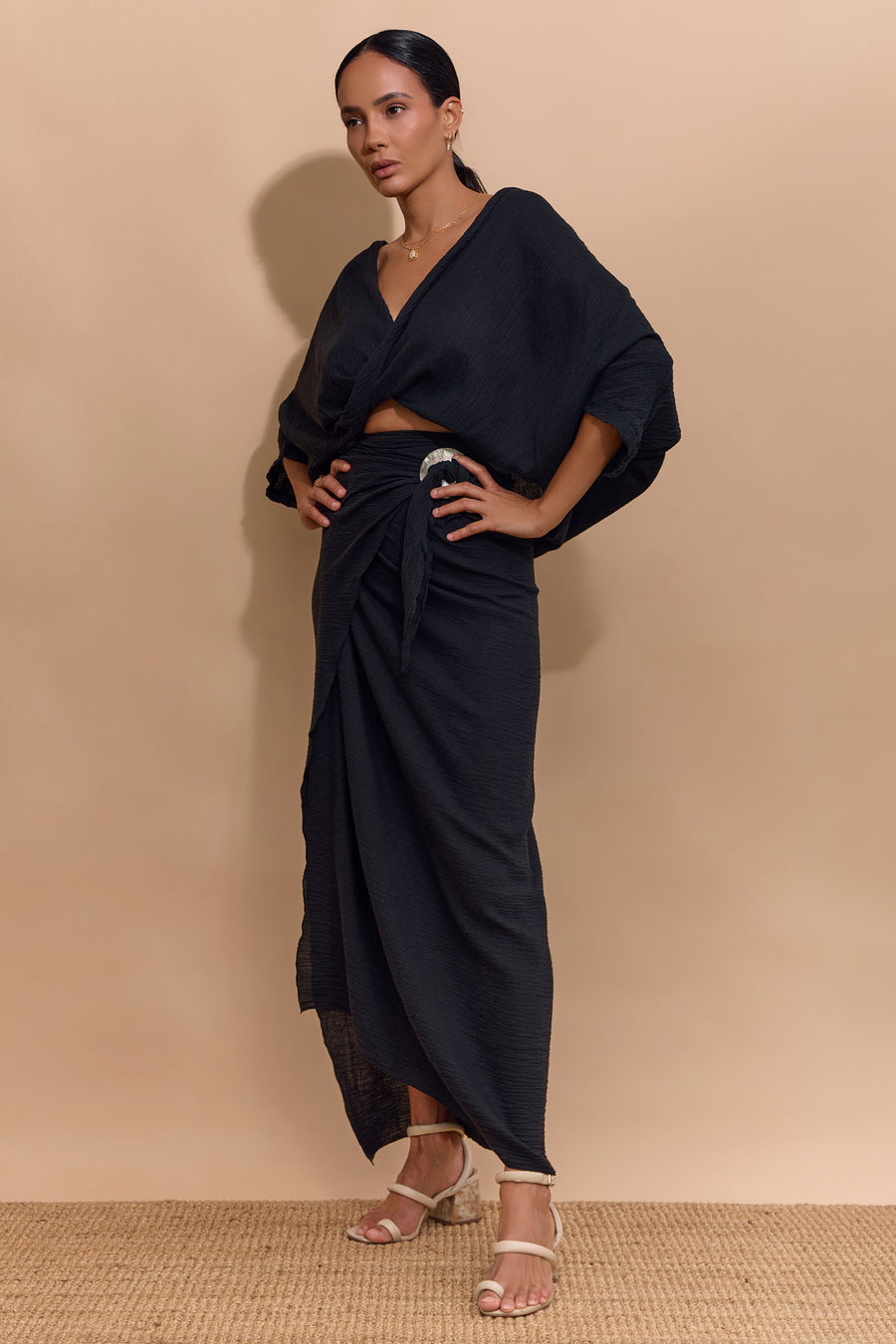 SANCIA SKIRT/SARONG - BLACK
