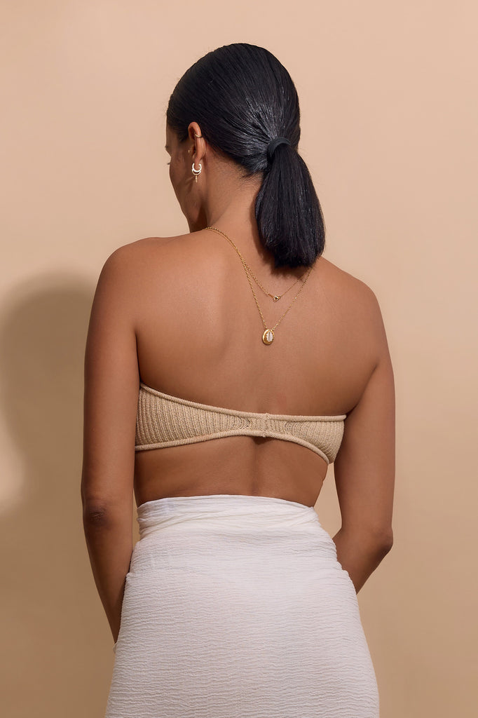 LANA KNIT TOP - ALMOND