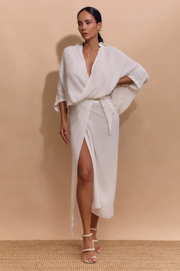 SANCIA SKIRT/ SARONG - OFF WHITE