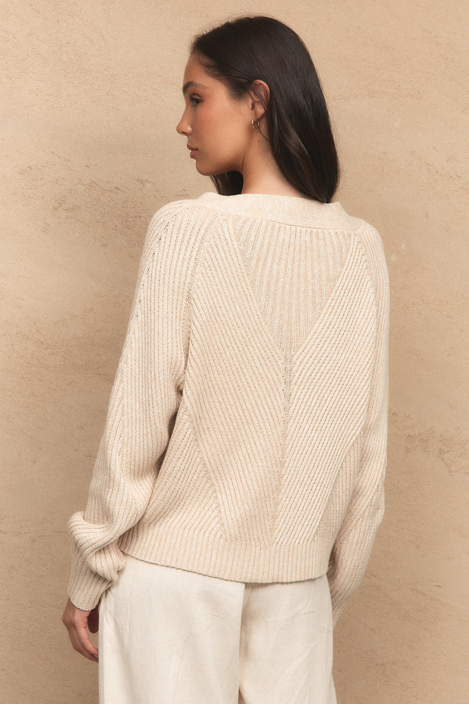 OAKLAND CARDIGAN - LATTE