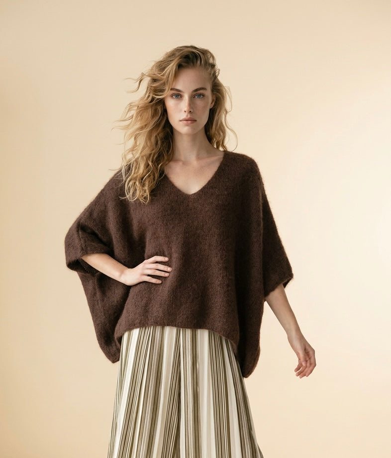 LEOPOLD SWEATER - DARK CHOCOLATE