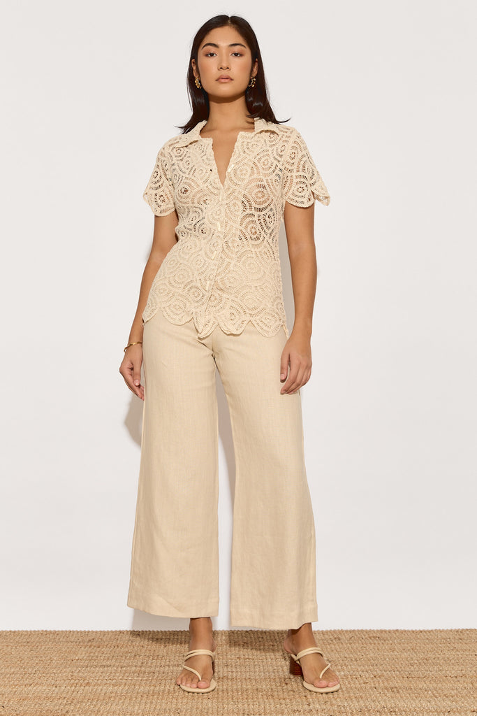 REMY CROCHET SHIRT - ENCRU