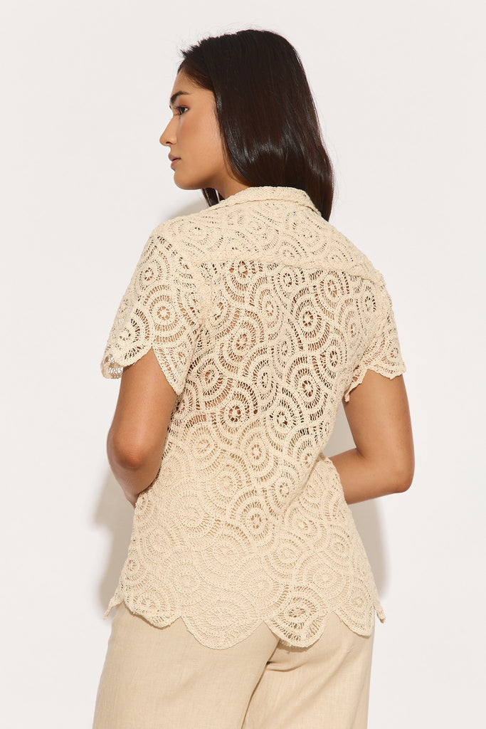 REMY CROCHET SHIRT - ENCRU