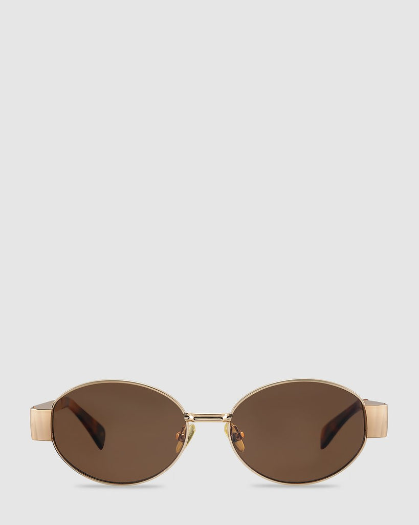 SPHERICAL SUNGLASS GOLD