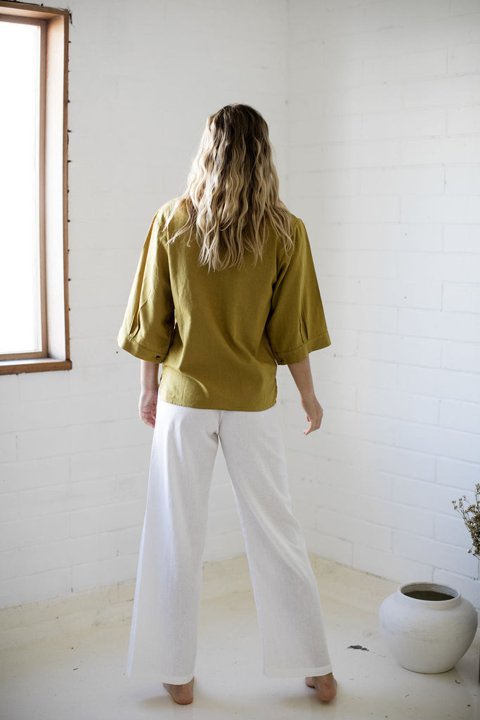 BOWIE BLOUSE - MUSTARD