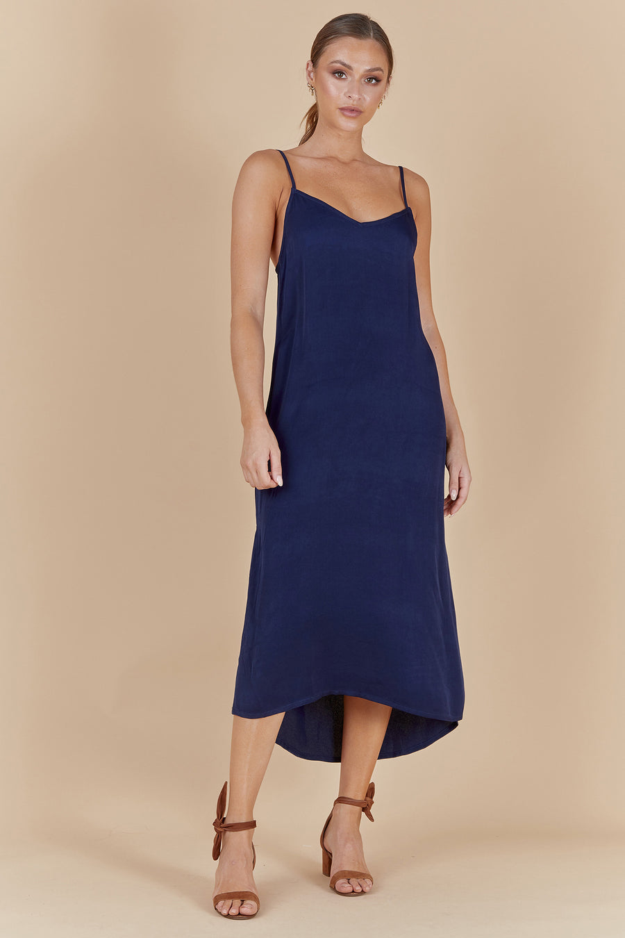 PALOMA SLIP DRESS - BLUE NAVAL